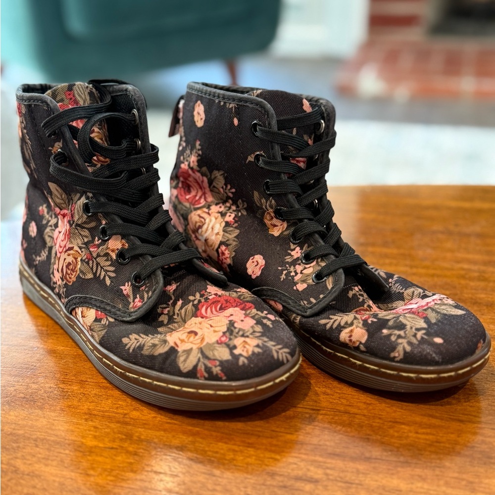 Dr Marten’s floral shoes